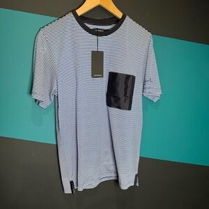 Classic Black and White Striped Men's T-Shirt